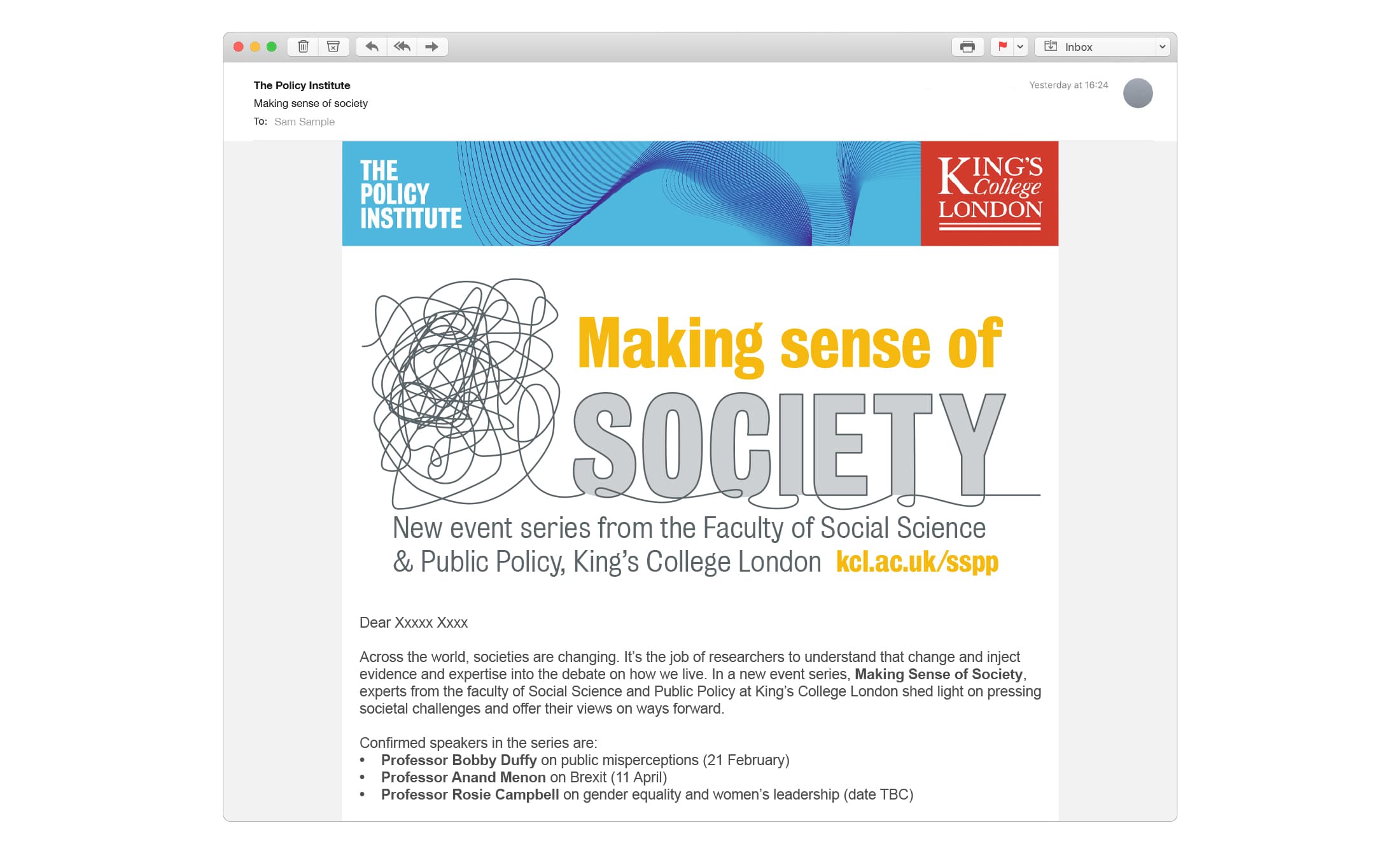 Making Sense of Society - Email