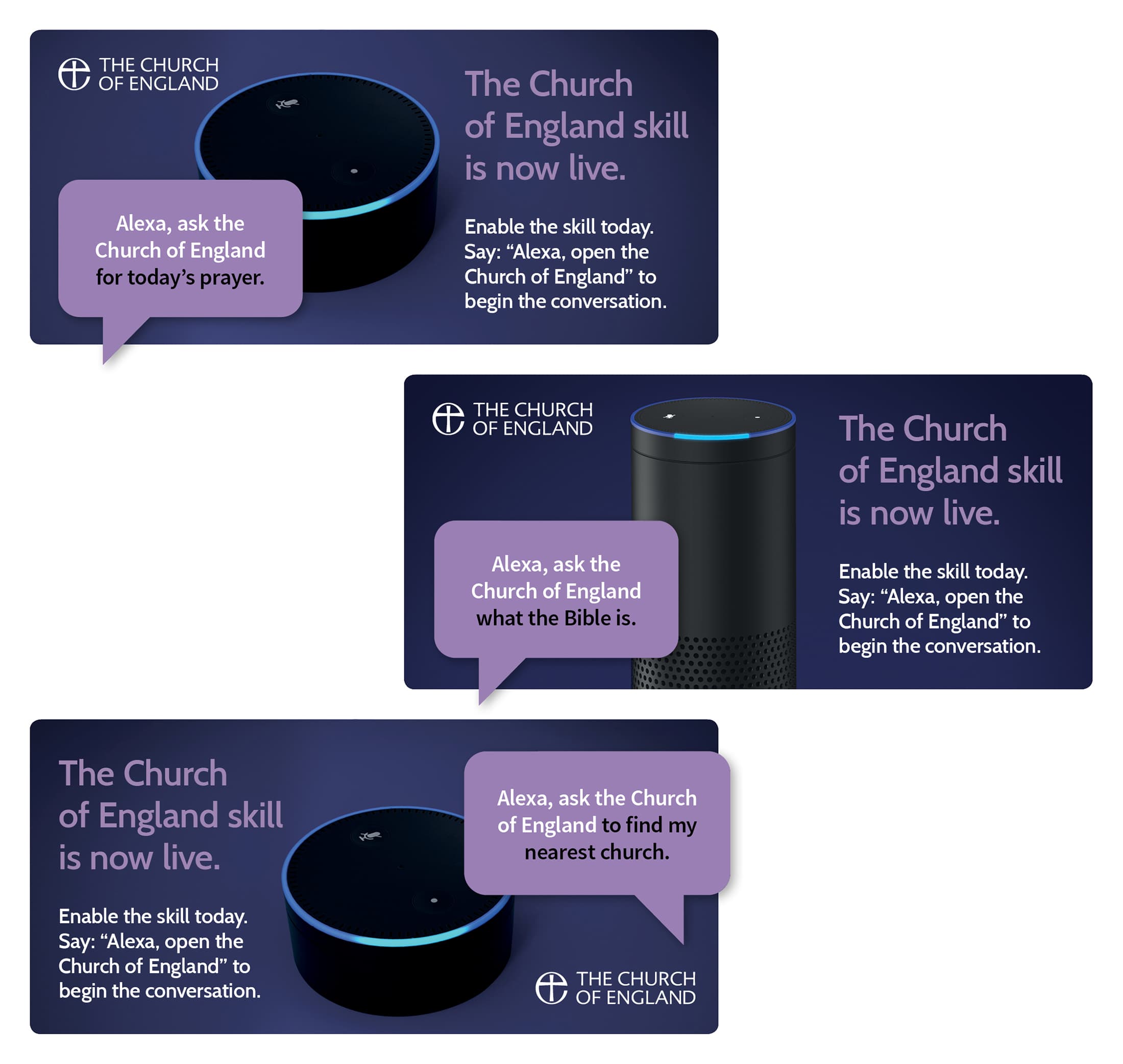 CofE Alexa Social Media Posts