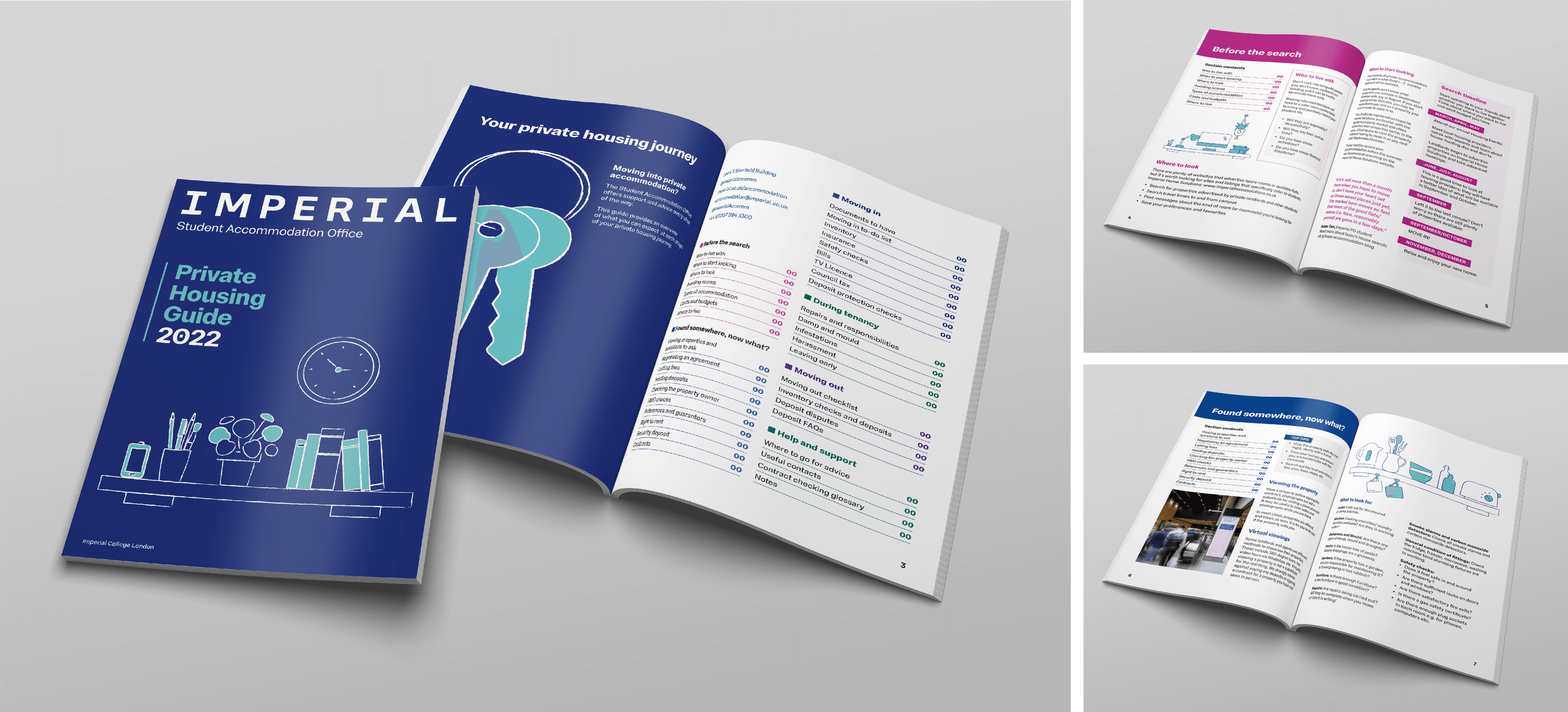 Spread from the Imperial Student Accommodation Private Housing Guide